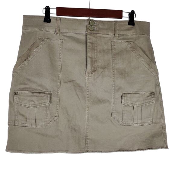 Democracy Ab Solution Moonrock Utility Cargo Pocket Skirt A-Line Stretch Size 12 - Picture 1 of 13